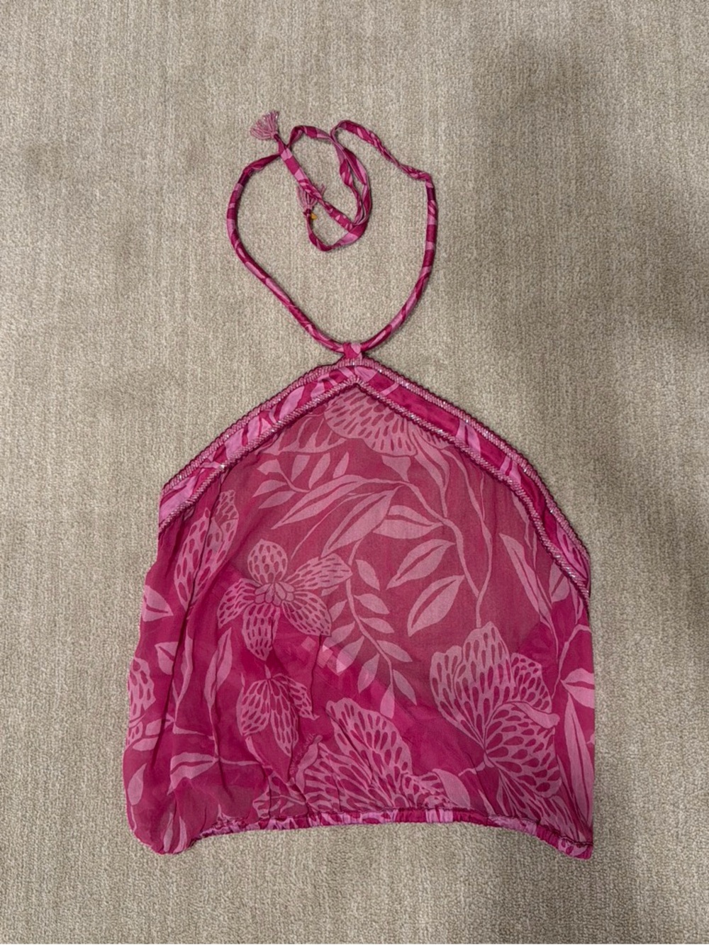 Poupette St Barth sheer swim cover halter